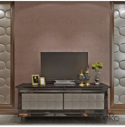 HANMERO Retro Style Embossing PVC Wallpaper Brown Home Decor